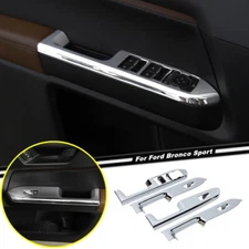 Car Window Lift Switch Cover Trim For Ford Bronco Sport 21-24 Accessories Chrome