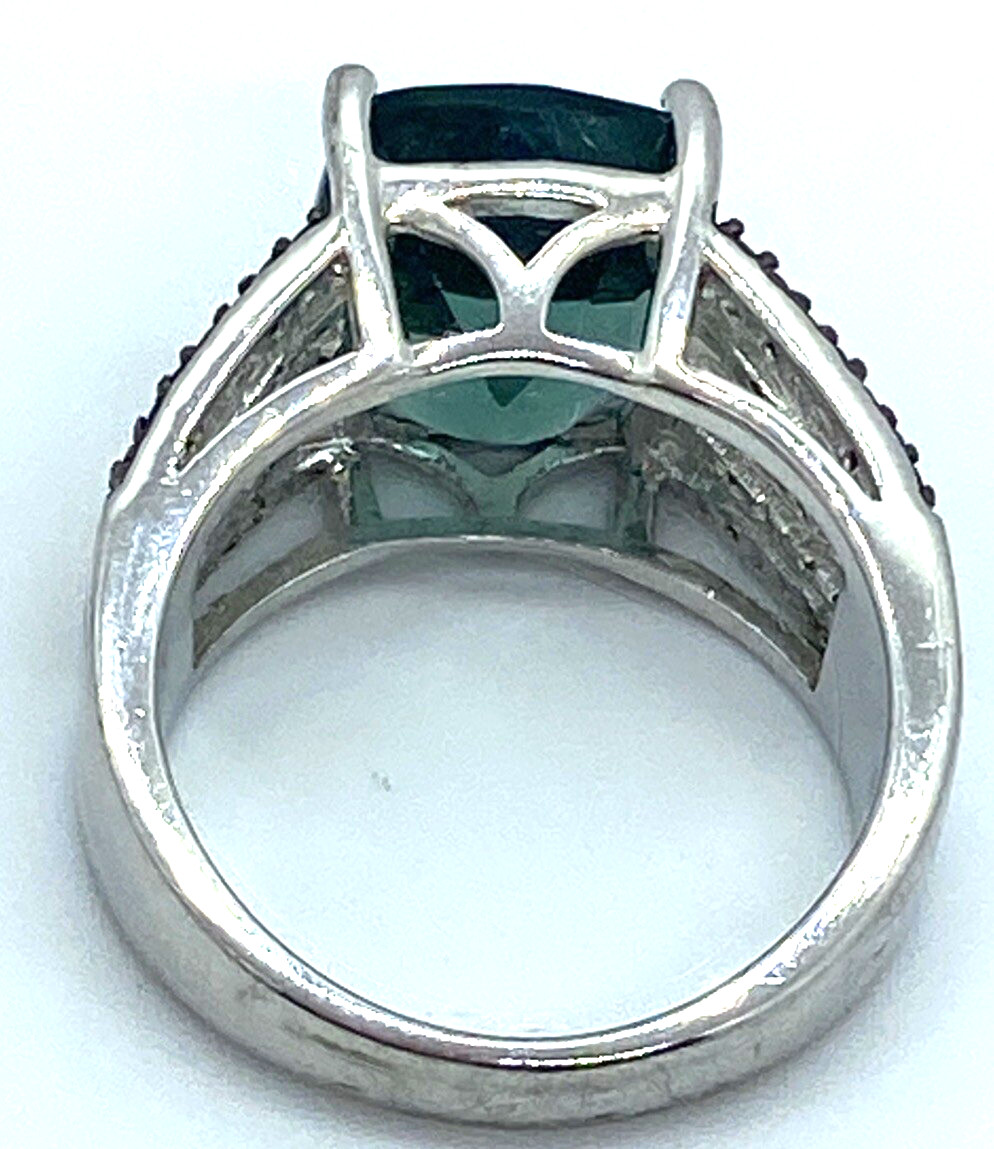 Beautiful Sterling Silver / 925 Simulated Emerald… - image 6