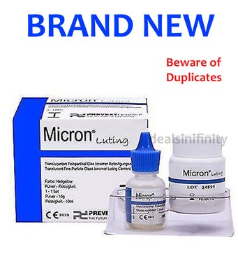 5 x Permanent Self Cure GIC Luting Cement Dental Crown & Bridge Micron 1 Type 1 