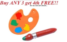 ☀️NEW Lego Minifig Artist Paint Palette w/ Paint Brush Minifigure Painter colors
