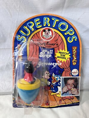 Ultra Rare Vintage 1977 Azrak Hamway Mickey Mouse Club Super Top Gyro Toy