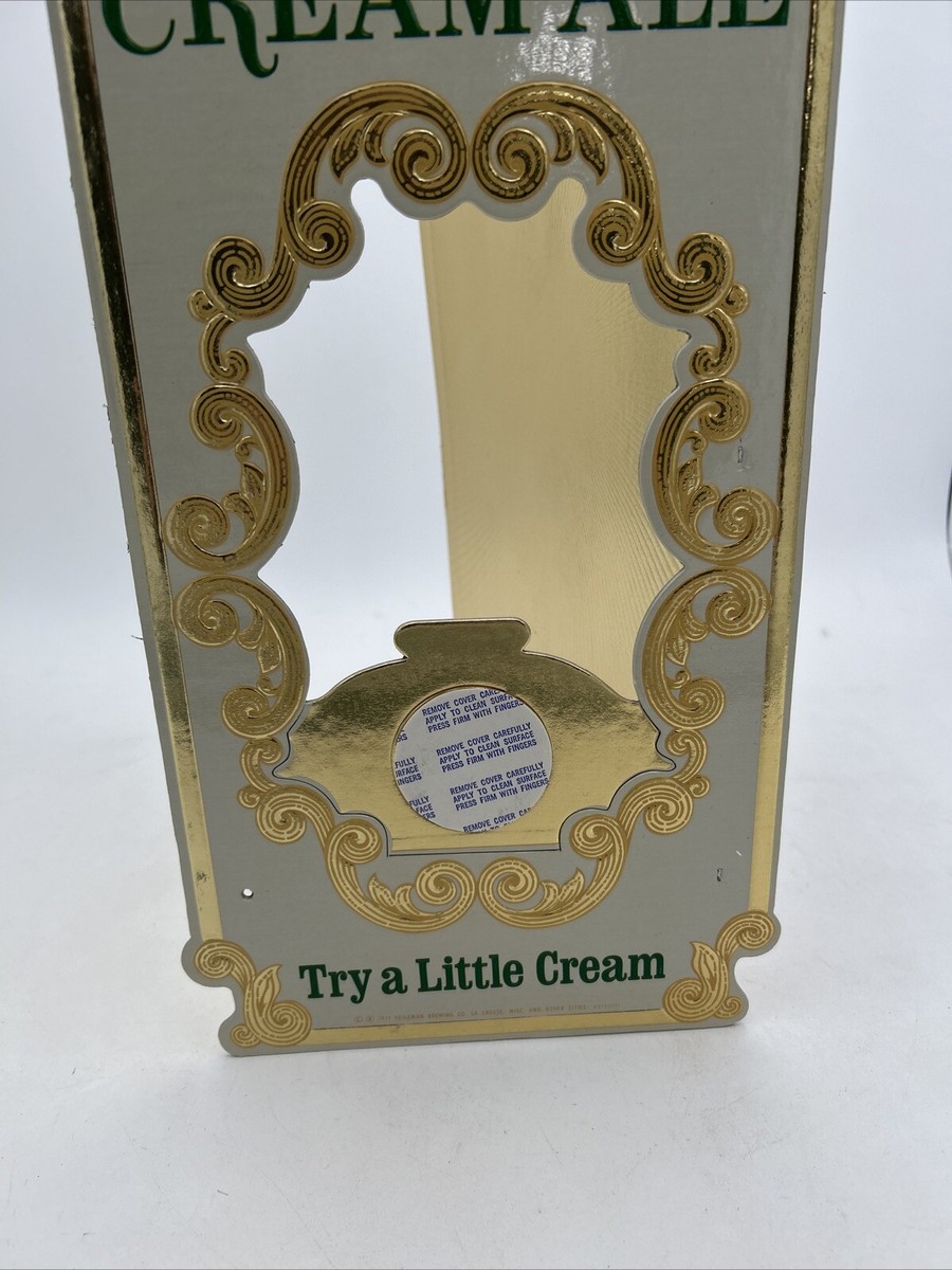 Vintage Blatz Light Cream Ale Beer Foil On Cardboard Sign