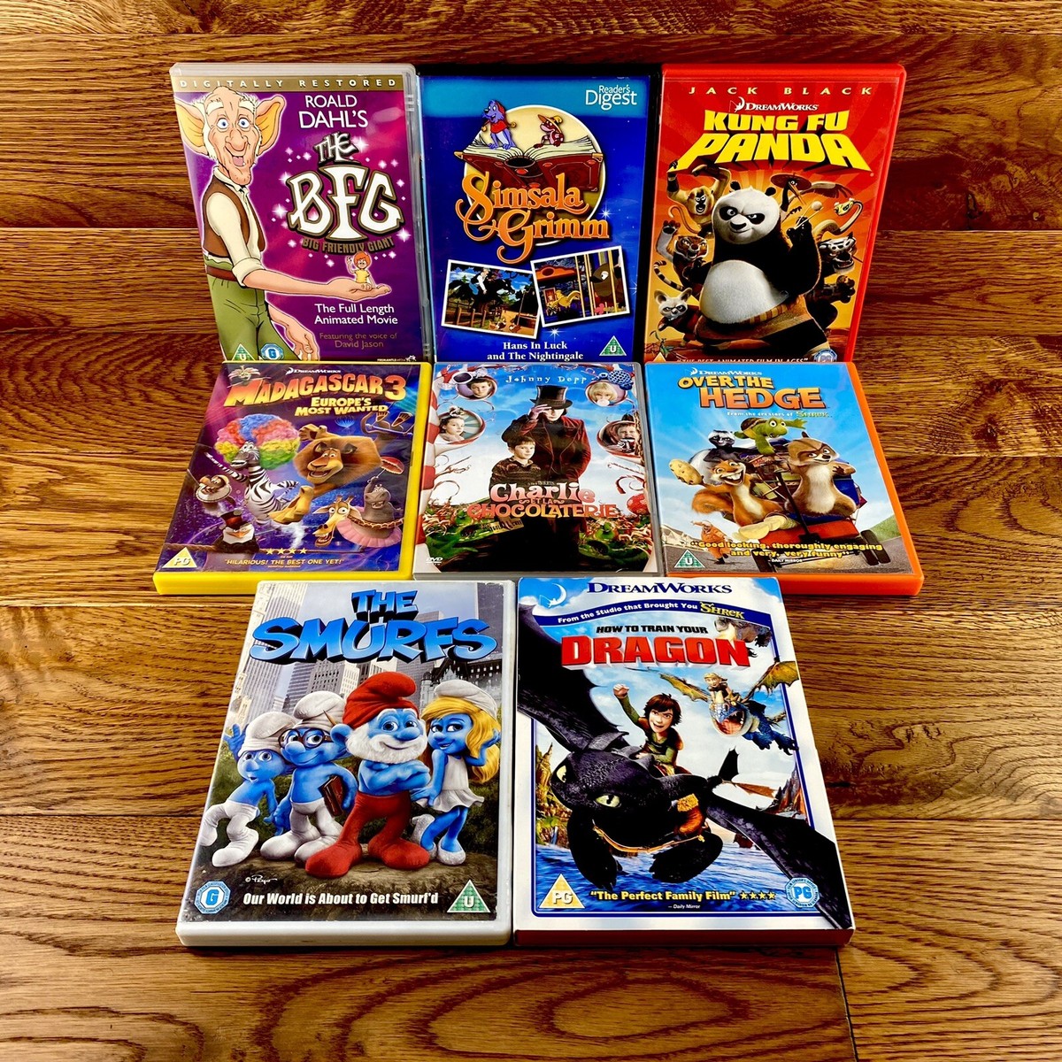 Childrens Dvd Bundle X8 Smurfs Over The Hedge Bfg Kung Fu Panda & More Childrens Dvd Bundle X8 Smurfs Over The Hedge Bfg Kung Fu Panda & More