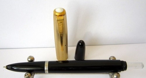 VINTAGE RARE GILDED SET OF FOUNTAIN PEN AND PENCIL "NORTH-СЕВЕР" LENINGRAD # 56C - Picture 7 of 18