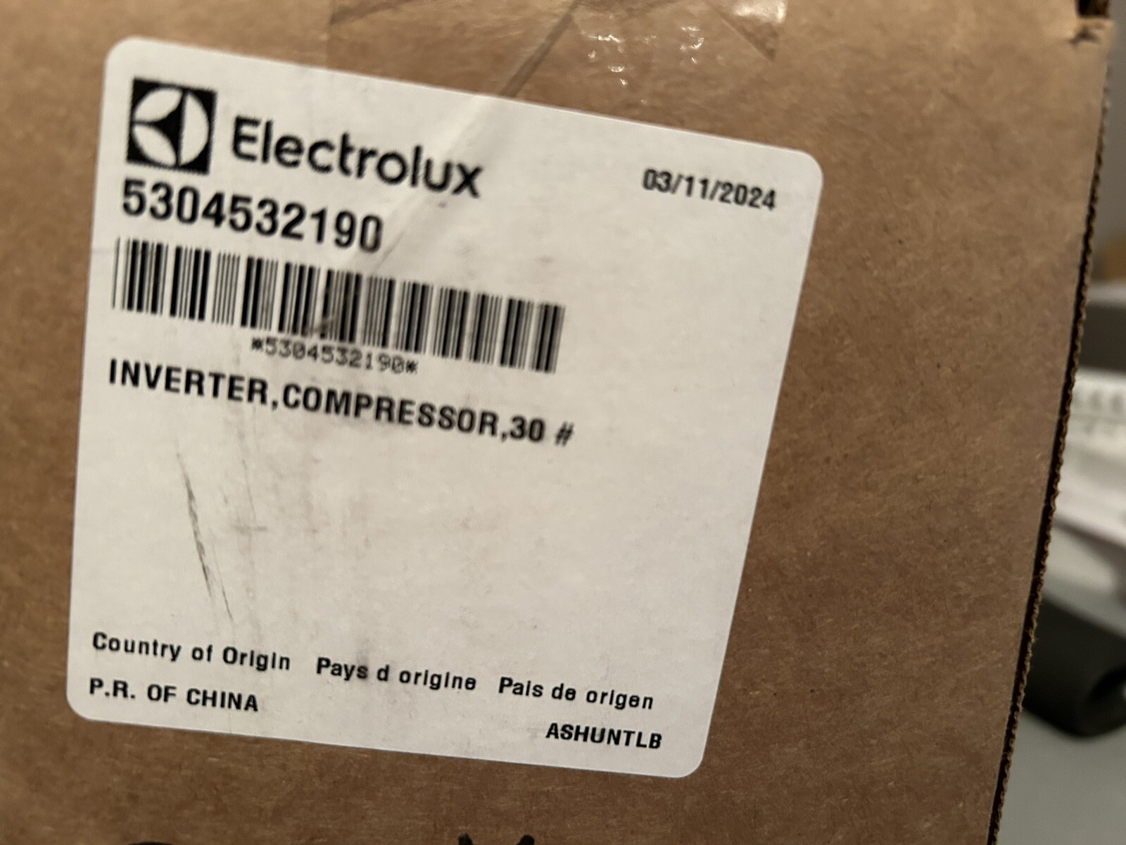 NEW “OEM” FRIGIDAIRE REFRIGERATOR COMPRESSOR INVERTER #5304542190