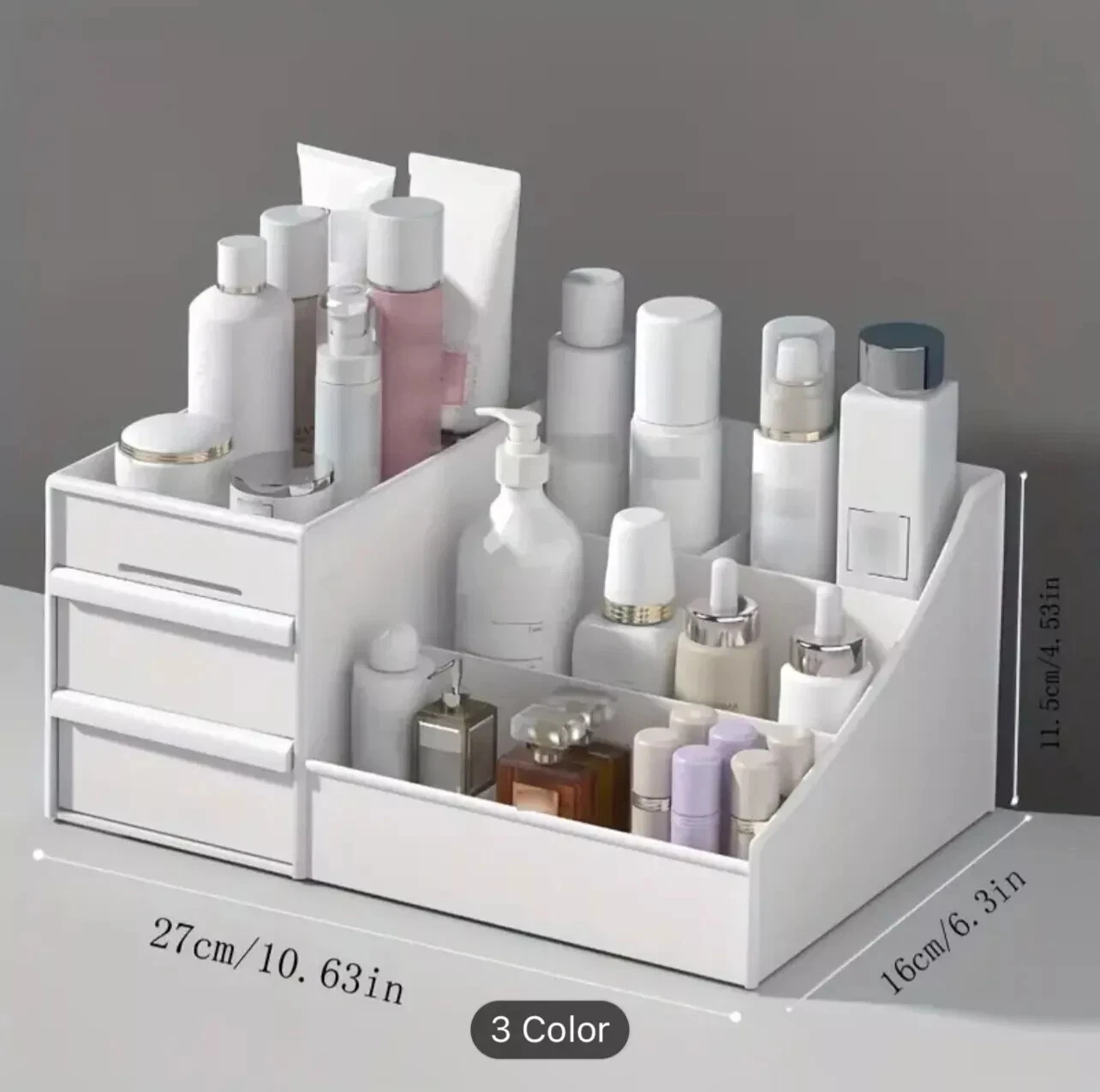 Cosmetic Organizer Makeup Organiser with Drawers Bathroom Skincare Storage Box