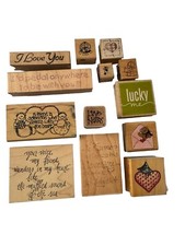 Friends Love Theme Lot of 13 Rubber Wood Mounted Stamps Crafting 2178