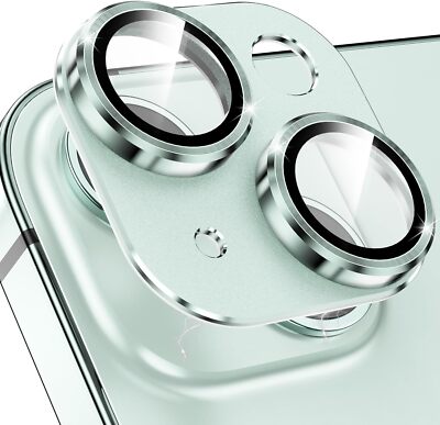 For iPhone 17 Pro Max 16 16+ 15 Metal Alloy Tempered Glass Camera Lens Protector