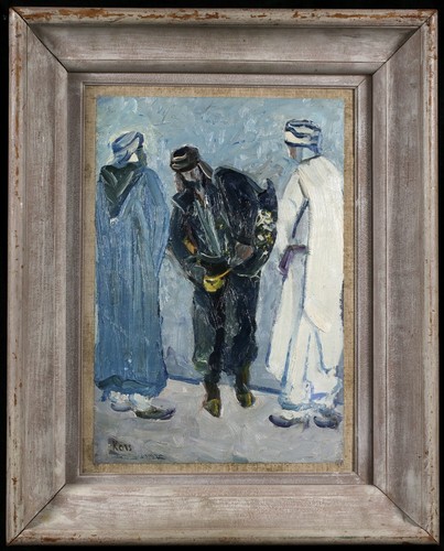 GEORGES KARS (1882-1945) SIGNED CZECH FRENCH OIL CANVAS - ARAB MERCHANT STREET - 第 10/10 張圖片