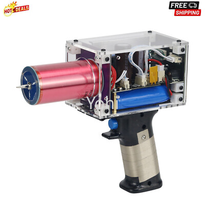  80W 6A Tesla Coil Gun Handheld Magnetic Energy Generator with Power Adapter