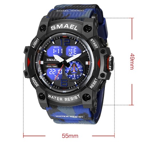 SMAEL Reloj Hombre Exterior Relojes Militares Moda Digital LED Reloj Pulsera Deportivo - Imagen 4 de 19