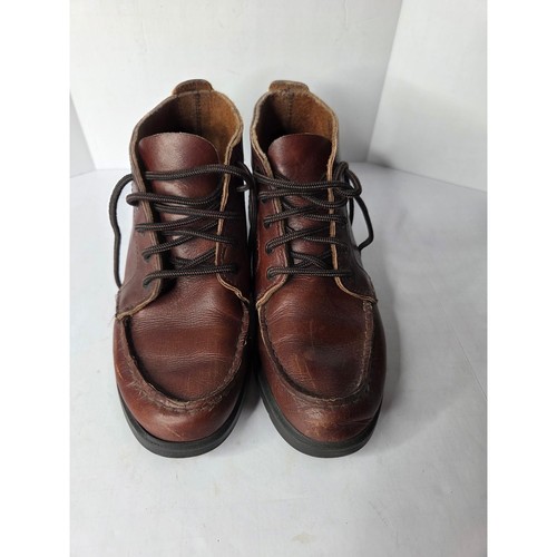 Eastland hommes cuir marron moc toe bottes chukka à lacets cheville bottes de travail 5226 - Photo 1/8