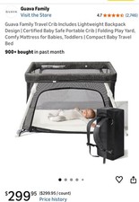 Guava Family Lotus Travel Crib With Carrier Used Only Twice