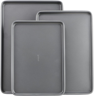 GoodCook Everyday Nonstick Carbon Steel Baking Sheet Set, 3-Pack