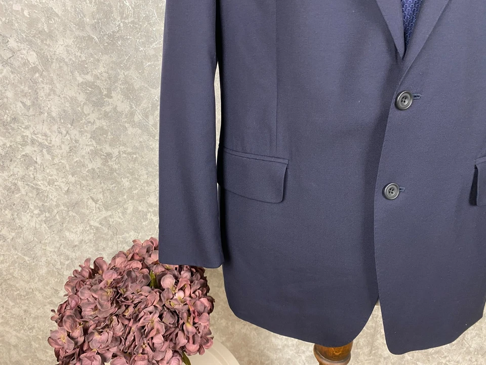 Blazer Gieves & Hawkes Savile Row Azul Lana 2 Botones Hecho en Inglaterra 40 L, EU 50 L Foto 4 de 4