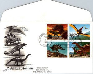S09-5940, PREHISTORIC ANIMALS, ARTCRAFT FDC