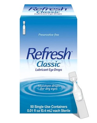Refresh Classic Lubricant Eye Drops For 0.01 Fl Oz (Pack of 50),Gotas lubricante