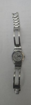 Swatch Irony Women's Quartz Analog Watch Silver Stainless Steel Bracelet White
