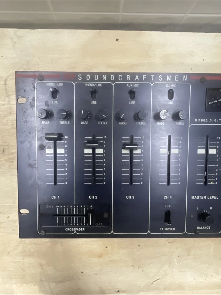 Numark MTX Soundcraftsmen MX600 Digital Sampling Mixer Power Tested Works - Image 4 of 4