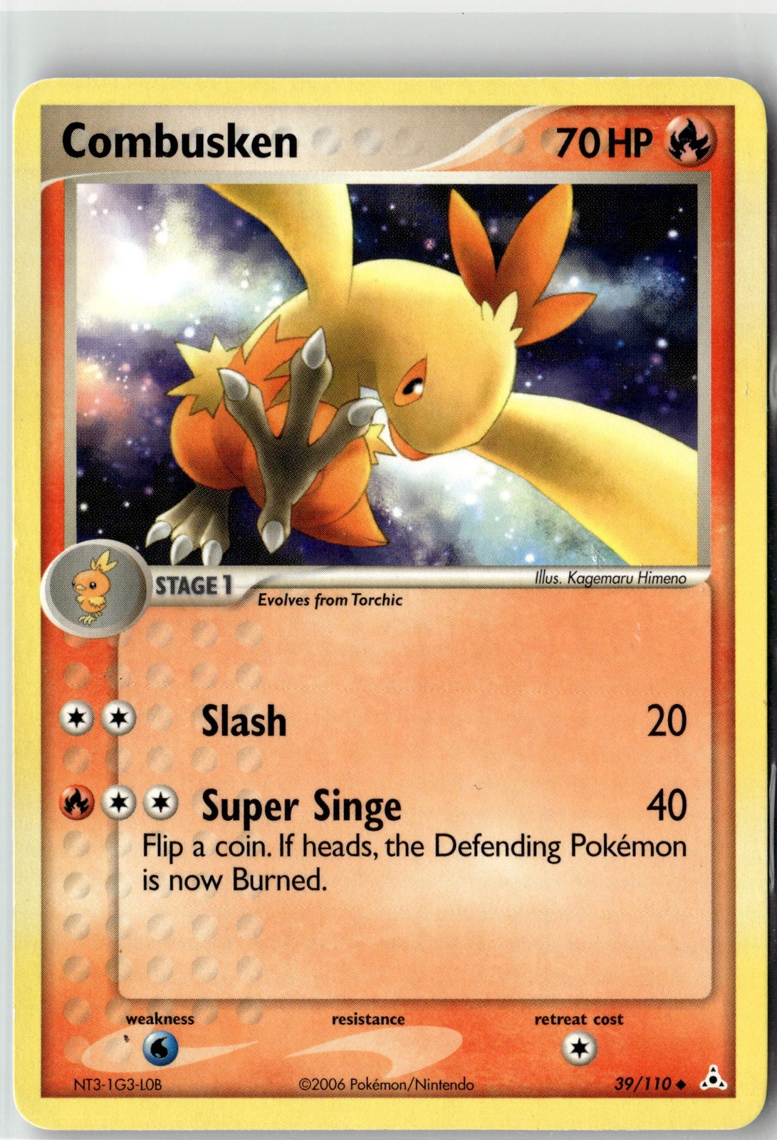 Combusken Uncommon Holon Phantoms 39/110 NM