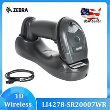 Zebra LI4278-SR20007WR Bluetooth Wireless 1D Barcode Scanner with Cable Cradle