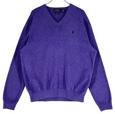 Polo Ralph Lauren Men V Neck Jumper Pullover Sweater Size L