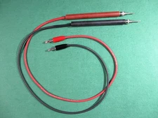 NOS Vintage 24"L Bench Test Leads w/ Rubber Insulation w/4 mm Banana Plug ends