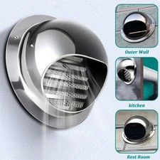 Stainless Steel Exterior Wall Air Vent Grille Round Ducting Ventilation Cover