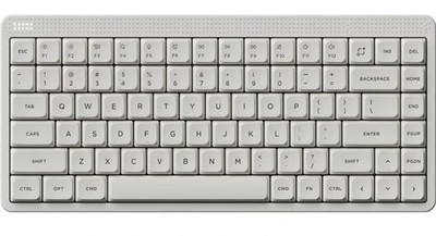 NuPhy Node75 Low Profile Wireless Mechanical Keyboard Brown Nano Lunar White