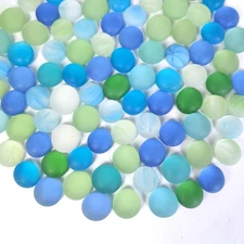 1 LB Decorative Matted Sea Glass Gems Flat Marbles Gemstones,Weighted Fillers fo