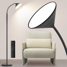 76" LED Floor Lamp, 18W/1800LM Super Bright Reading Standing Lamp,Stepless