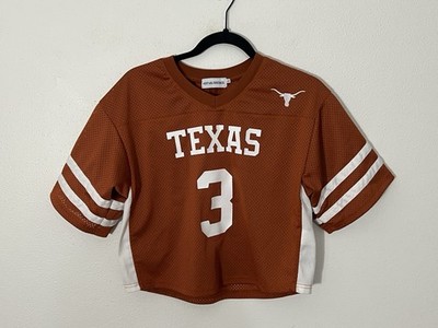 Established And Co Women s Orange Texas Longhorns Ewers Cropped Top Size Large