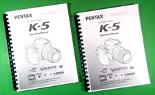 Owners Manual for Ricoh Pentax K5 Camera 388 Pages W/Clear Covers