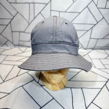 Goorin Bros Bucket Hat Small Grey Seersucker Made in USA Fisherman Hat