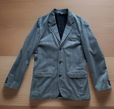 VTG GAP Men's M Gray Herringbone Cotton Casual Sport Lined Blazer Coat Jacket