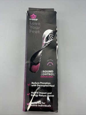 Spenco Ground Control Medium Arch Insoles sz Medium, wms 7-8/ Mens 6-7