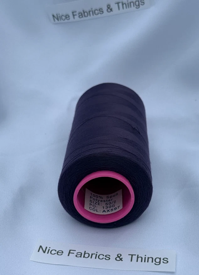 50 Spools - Dark Purple AX597 Multi Purpose Sewing Thread - Image 3 of 3