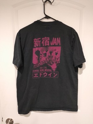 Edwin Mens Punk Club 18S T-Shirt Navy Graphic Size Large Color Fading