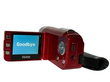 Vivitar HD Camcorder DVR 528 Digital Video Recorder Red Screen