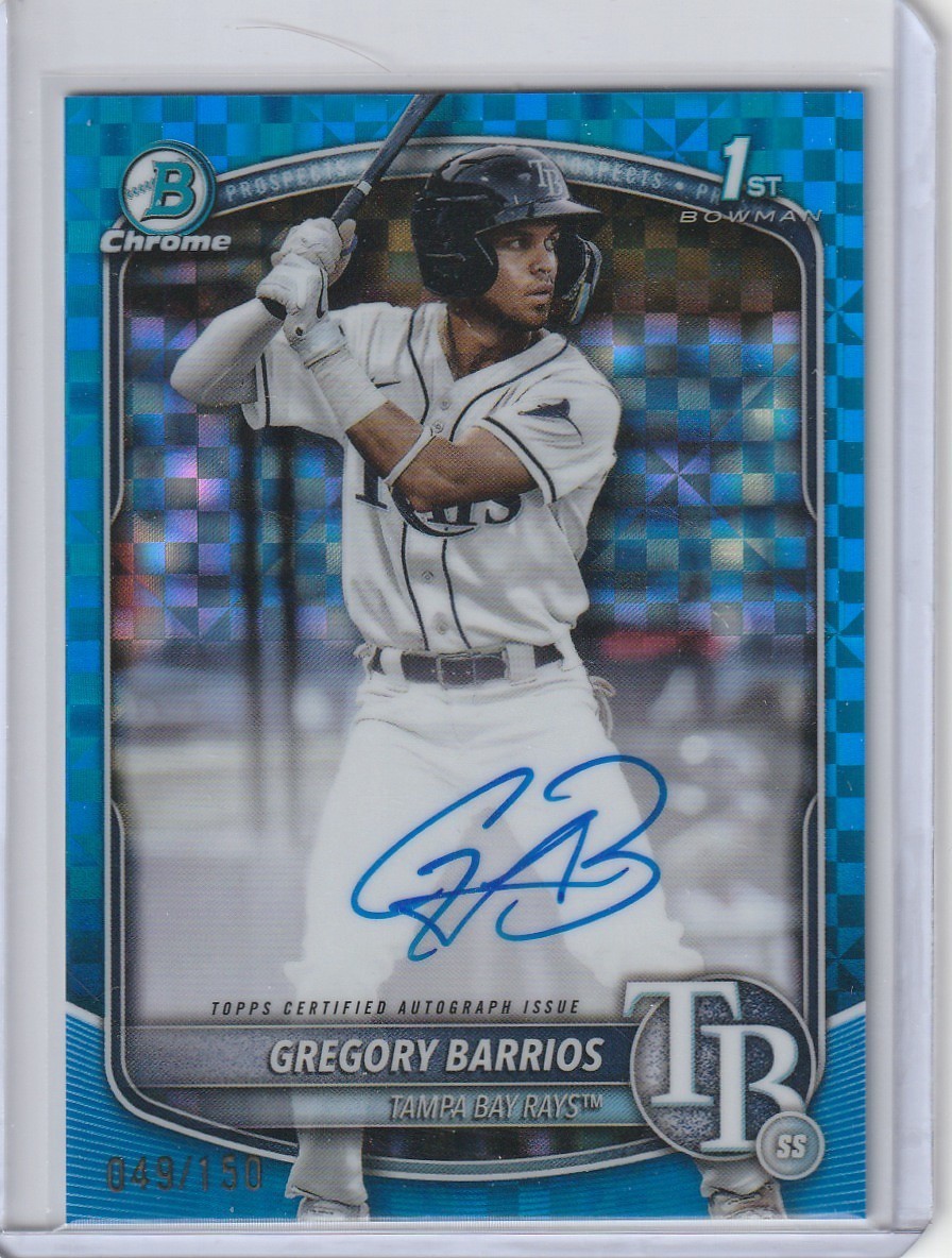 2025 Bowman Chrome 1st Auto Gregory Barrios  Blue X-Fractor  /150