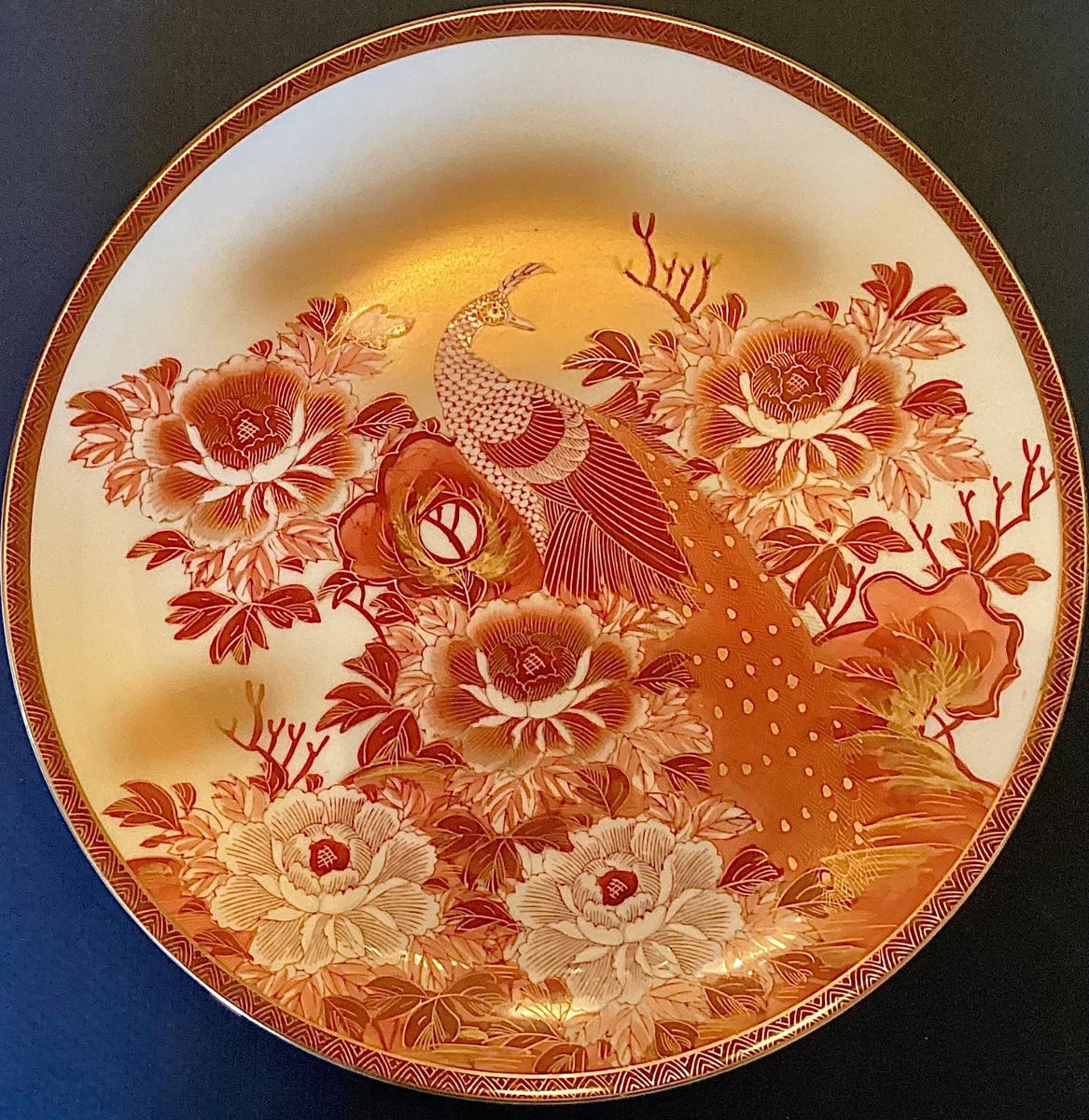 陶瓷红色复古原版古董日本盘子| eBay