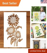 Durable Reusable Sunflower Stencil 12x15 - Ideal for Walls, Furniture More