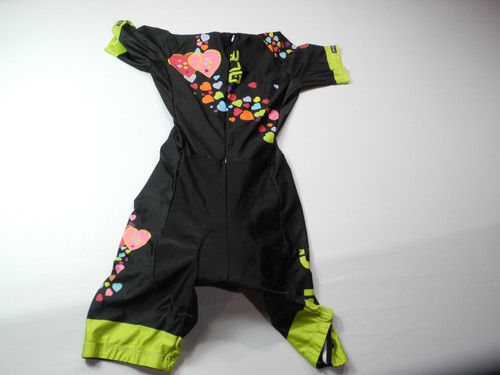 Traje de piel de ciclismo Alé PRR mediano para mujer de una pieza corazones de neón traje de triatlón - Imagen 1 de 10