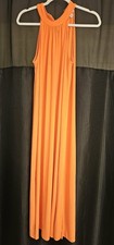 barIII DRESSES WOMEN'S ORANGE LONG SLEEVELESS MAXI DRESS SIZE SMALL NWOT