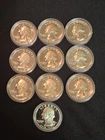 1976-S Bicentennial Proof 40% Silver Washington Quarter In Capsule - Lot of 10