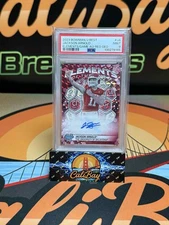 Jackson Arnold 2023 Bowman Elements of the Game Red Refractor Auto /10 PSA 9