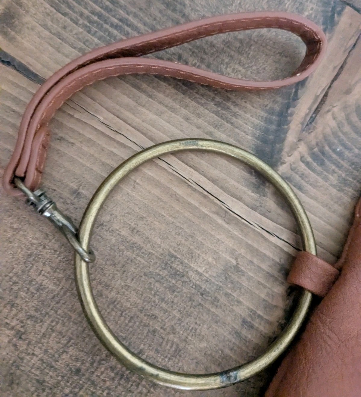 Universal Thread Brown Bracelet Zip Wristlet - image 4