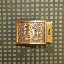 Original US Army 9th Infantry Regiment Brass Belt Buckle (US Made)