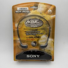 Sony MDR-W08L Headband Headphones Black Genuine NOS Authentic New Sealed Vintage