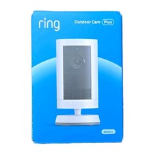 Ring Outdoor Cam Plus Wireless Battery-Powered Security Camera Outdoor White 